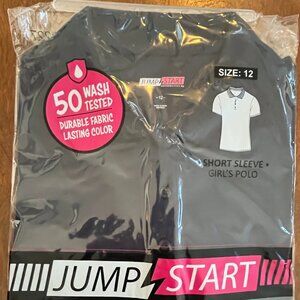 NWT GIRLS DESIGNER SHORT SLEEVE POLO SHIRTS, SIZE 12